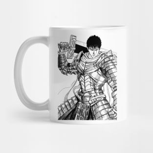 the dragon killer in armor of madness ecopop anime style art Mug